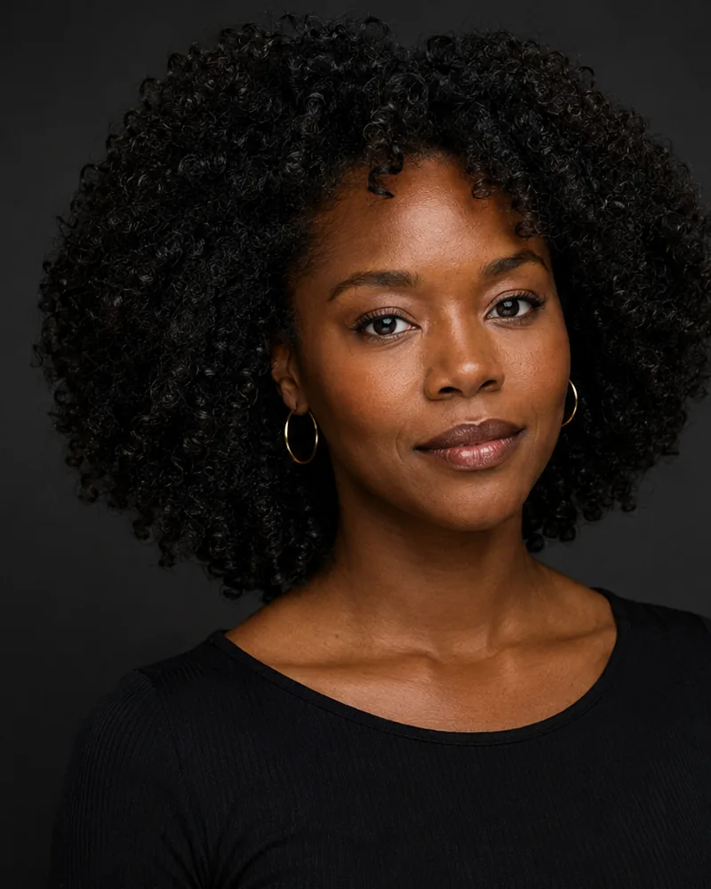 Sample profile headshot for Maya Carter